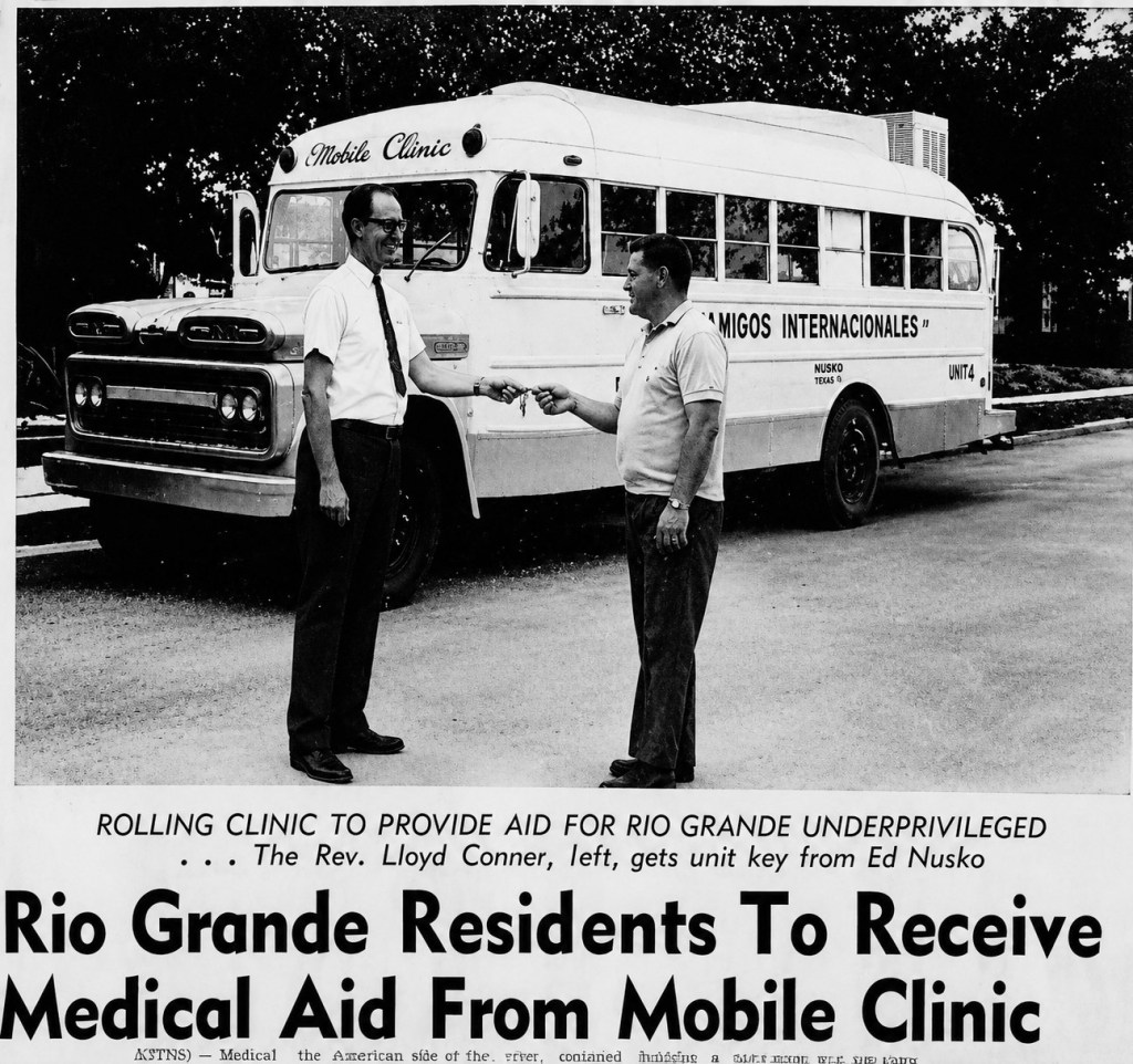 Historic Amigos Internacionales mobile medical clinic bus